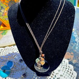 Black and Brown Pendant Necklace